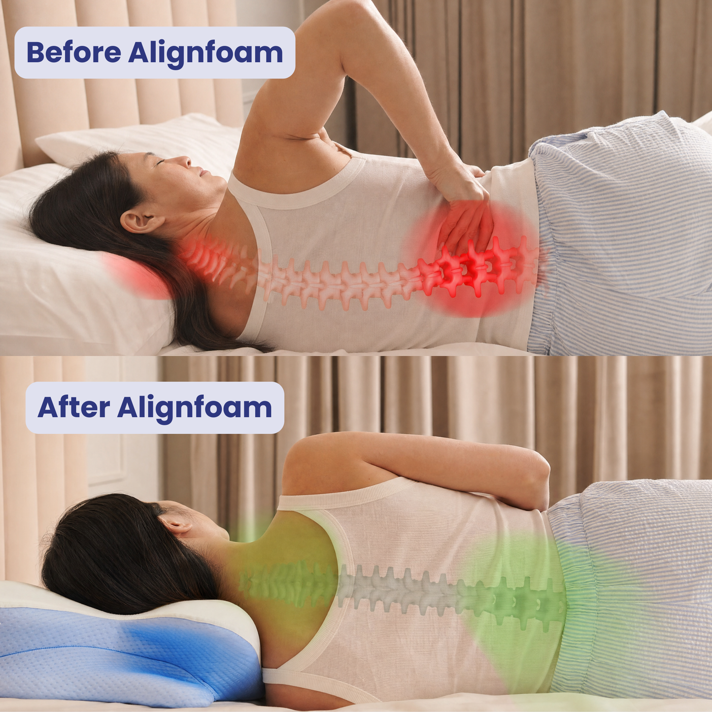 Alignfoam™ Snoring Relief Pillow