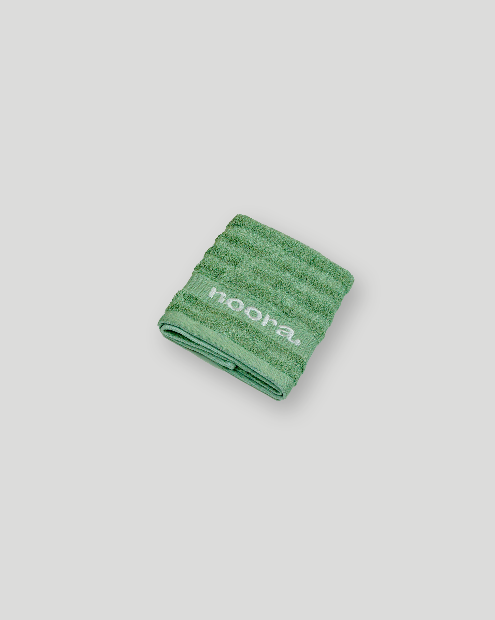 Green bamboo face towel