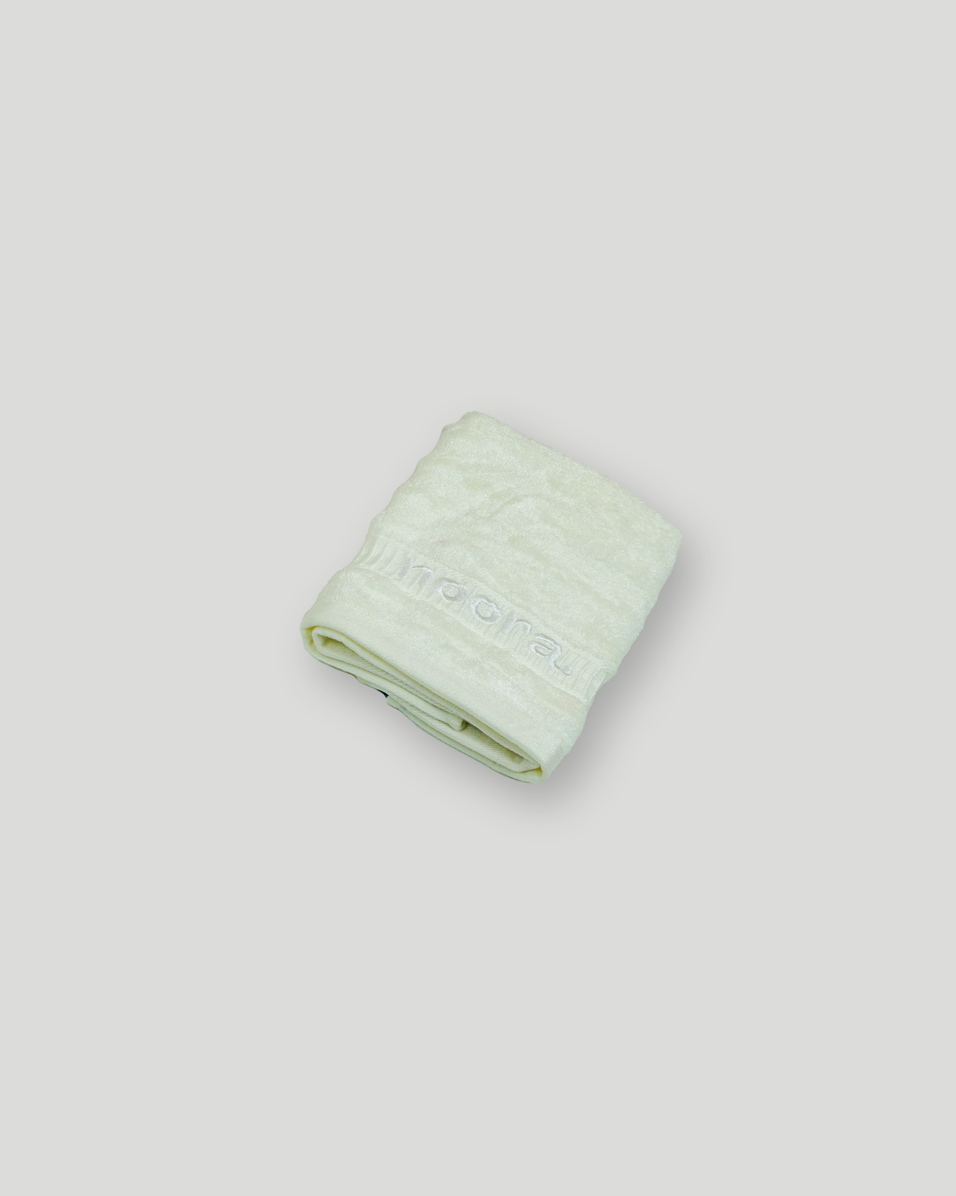 White bamboo face towel